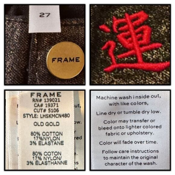 Frame Denim Le High Metallic Skinny Ankle Jeans - Picture 13 of 16